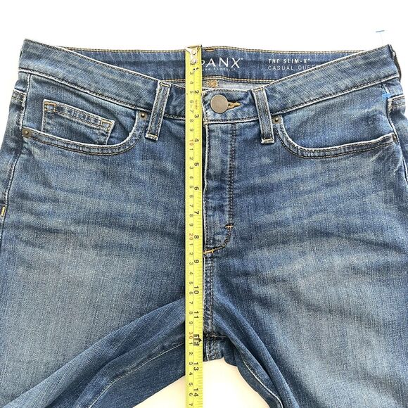 SPANX The Slim-X Casual Cuffed Denim Mid-High Rise Ankle Jeans Blue - Picture 5 of 12